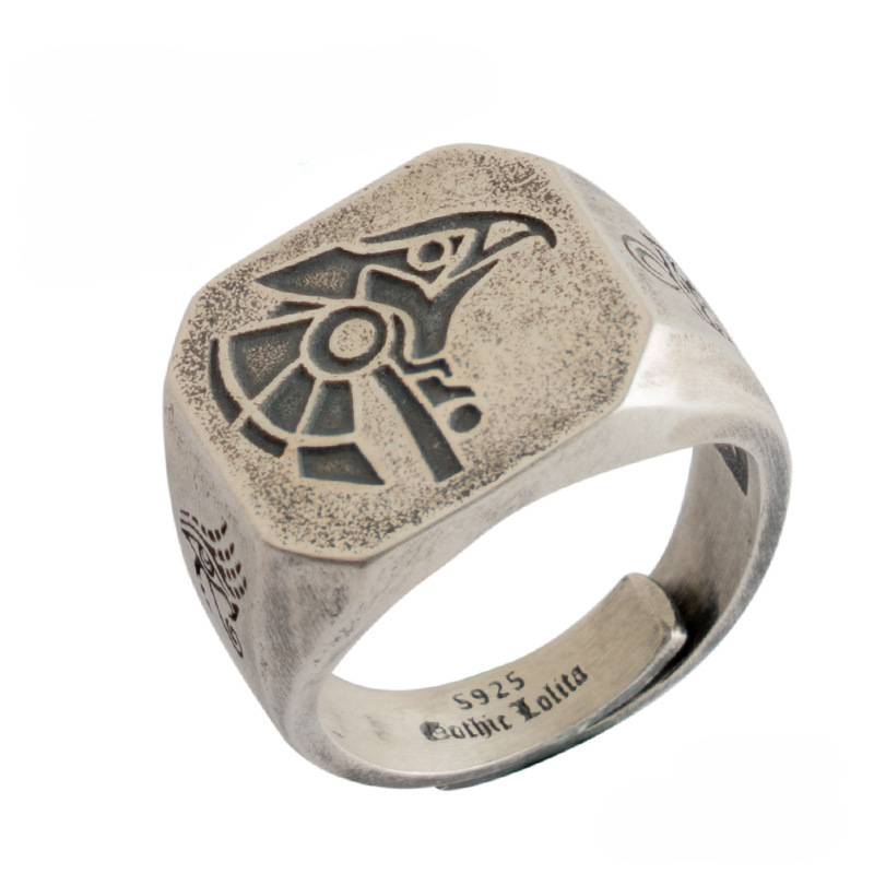 Aleación al por mayor ojo egipcio de horus anillo